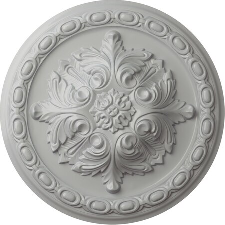 Ekena Millwork Acanthus Ceiling Medallion, Hand-Painted Frost, 11 3/8"OD x 2"P CM11ACFRF